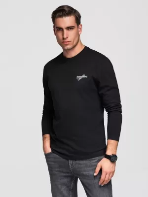 Pánske tričko OMBRE OM-LSPT-0136 BLACK