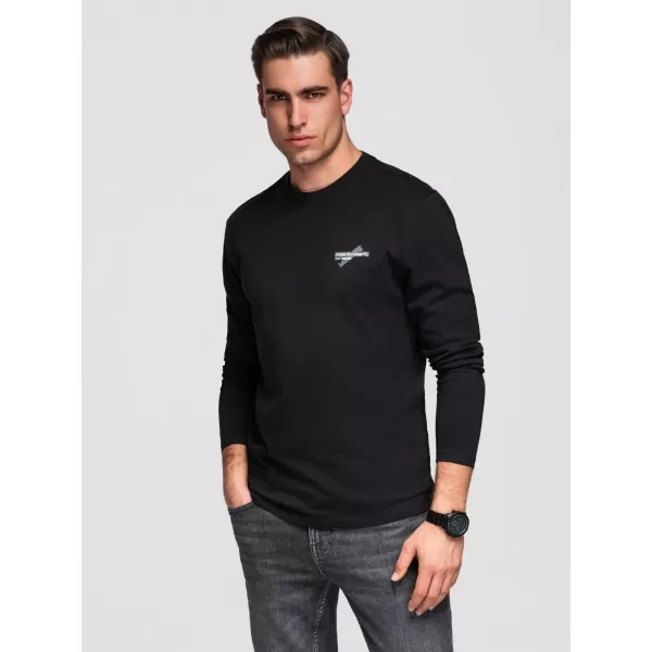  Pánske tričko OMBRE OM-LSPT-0136 BLACK 