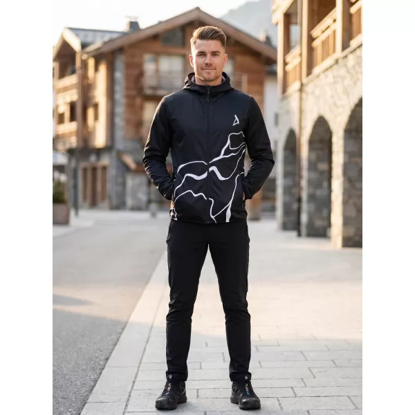  Pánska softshellová bunda premium ALTISPORT VOJ/ALM073JACK01 ČIERNA 