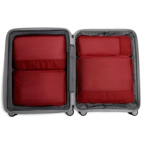  Kufor HEYS Ecotex Compression Packing Cube 4 Pc Set RED MAPLE 