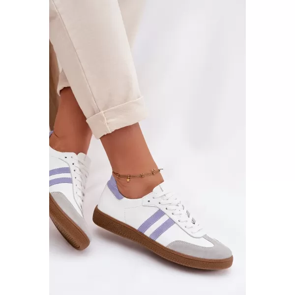  Dámske tenisky ZAZOO N1068 WHITE/BLUEPURPLE 