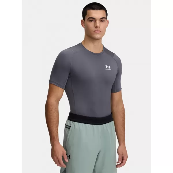  Pánske tričko UNDER ARMOUR HG ARMOUR COMP SS 1361518-025 ŠEDÁ 