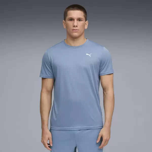  Pánske tričko PUMA M TAD ESS POLY TEXTURE TEE 527155-34 CHLADNÁ MODRÁ 