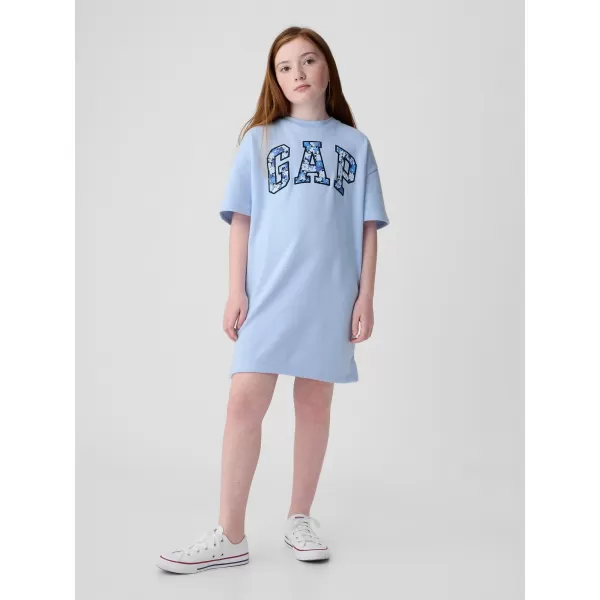  Detské šaty GAP LOGO DRESS 410062-00 BICOASTAL BLUE 