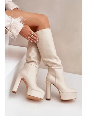 Dámske čižmy BOTO FELILORN 35100 BEIGE