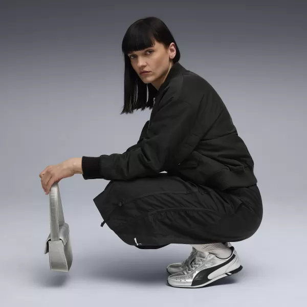  Dámska bunda PUMA T7 SATIN BOMBER JACKET 632168-01 PUMA ČIERNA 