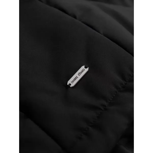  Pánska bunda OMBRE OM-JAHP-0237 ČIERNA 
