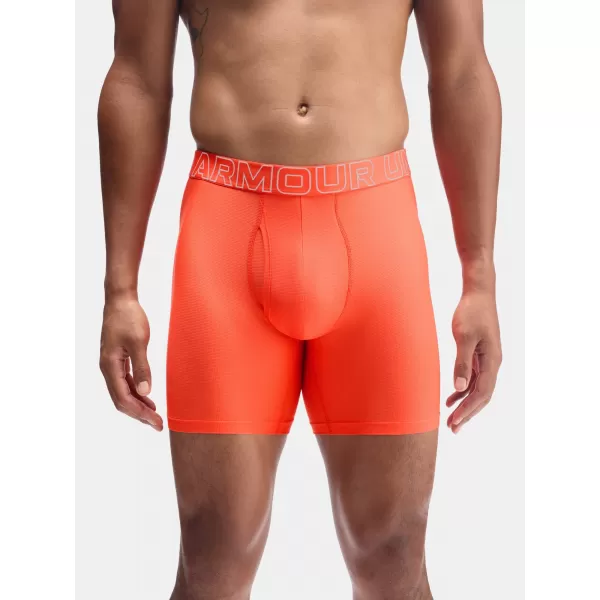  Pánske boxerky UNDER ARMOUR UA PERFORMANCE TECH MESH - SOLID 6IN - 1383884-690 ČERVENÁ 