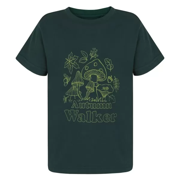  Detské tričko HUSKY TEE MUSHROOM K DARK GREEN 