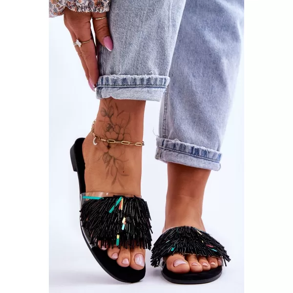  Dámske šľapky S.BARSKI KV-576-4 BLACK 
