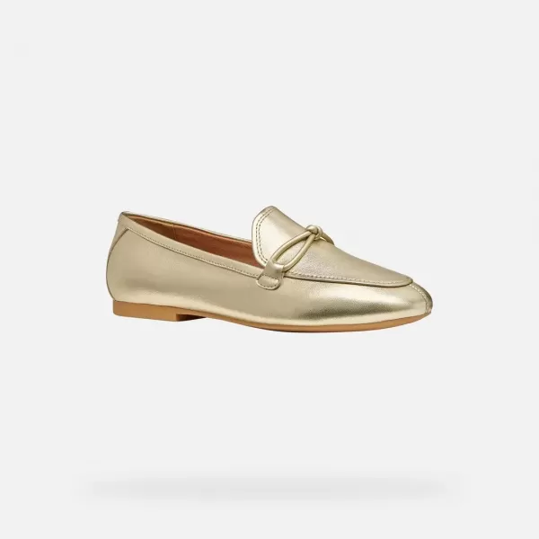  Dámske mokasíny GEOX NEW PALMARIA G012922 ZLATÁ 