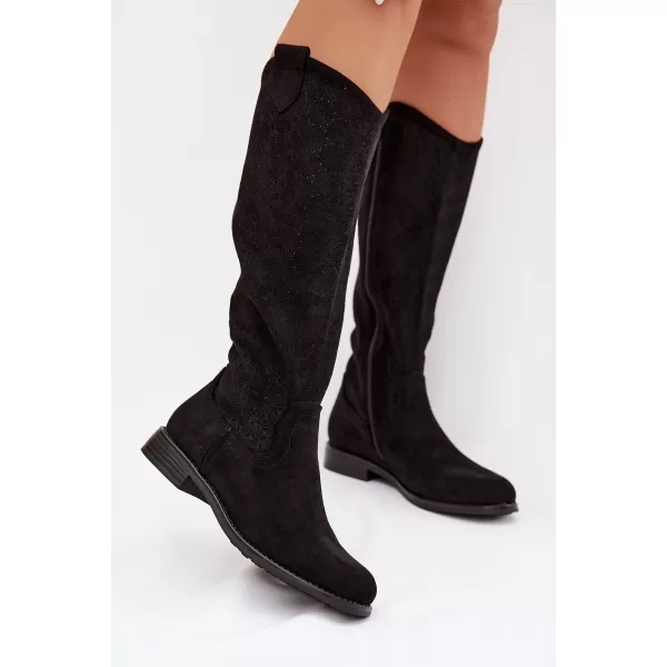  Dámske čižmy S.BARSKI HY61-8022 BLACK 
