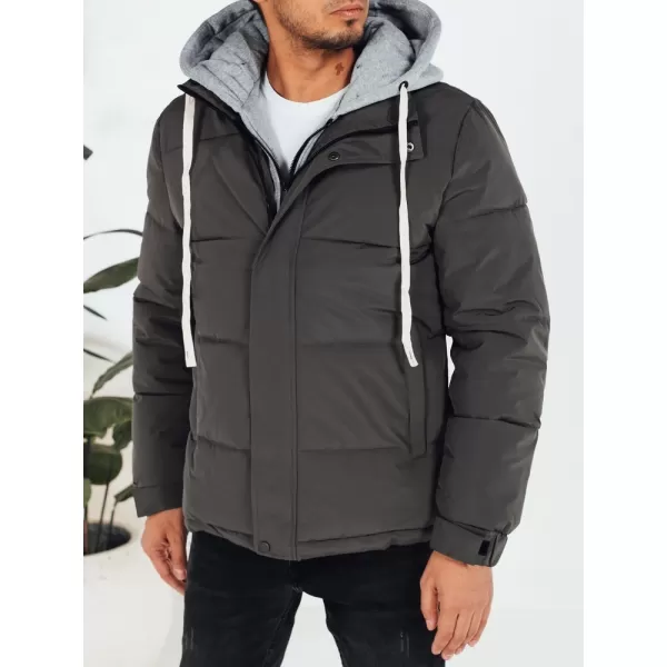  Pánska bunda DSTREET TX5103 TMAVOŠEDÁ 