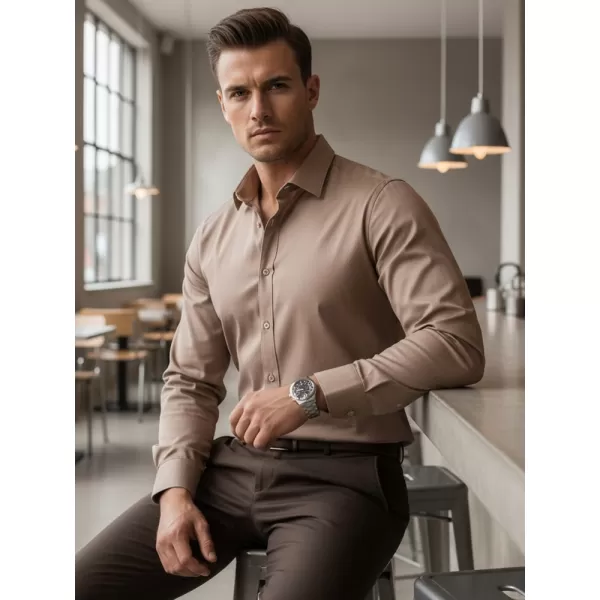  Pánska košeľa DSTREET DX2686 BÉŽOVÁ 