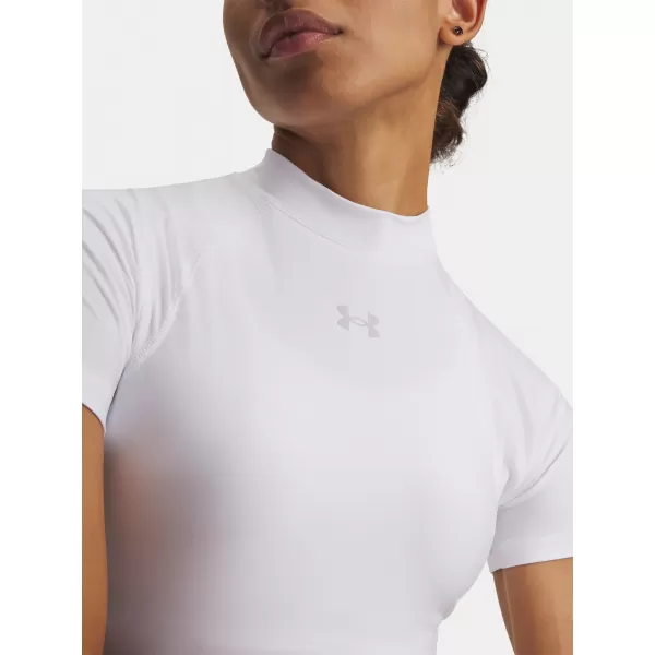  Dámske tričko HEATGEAR CROP MOCK SS 6010006-100 BIELA ​​Under Armour 