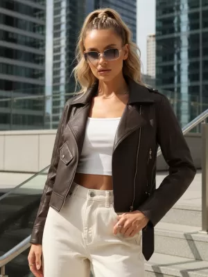 Dámska bunda DSTREET TY5647 HNEDÁ