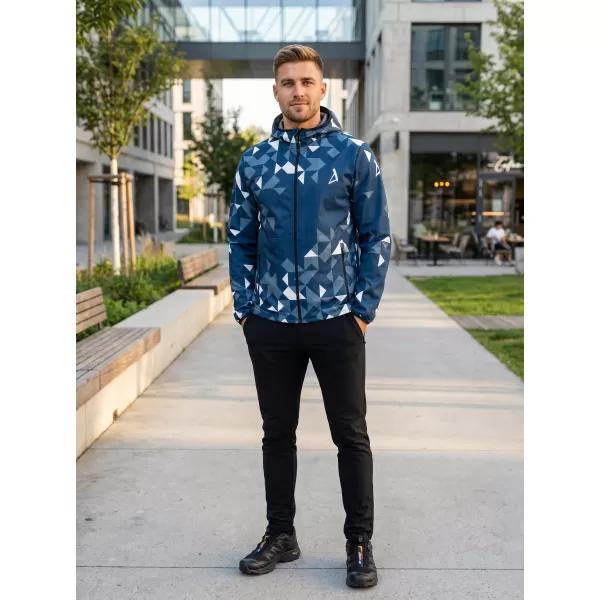  Pánska softshellová bunda premium ALTISPORT VOJ/ALM108JACK01 NÁMORNÁ MODRÁ/BIELA 