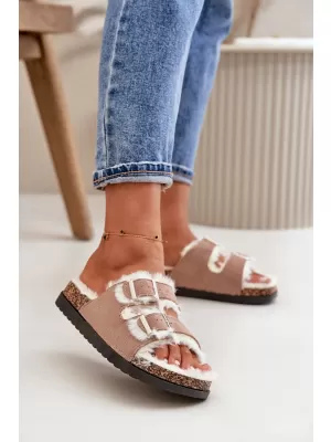 Dámske šľapky BOTO EZILENA 33315 KHAKI
