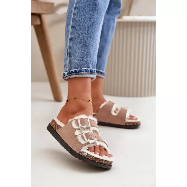  Dámske šľapky BOTO EZILENA 33315 KHAKI 