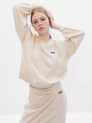 Dámska mikina GAP LOGO VOLUME SLEEVE SWEATSHIRT 476351-01 BIRCH