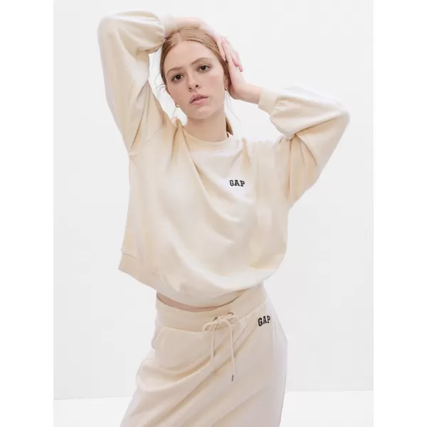  Dámska mikina GAP LOGO VOLUME SLEEVE SWEATSHIRT 476351-01 BIRCH 