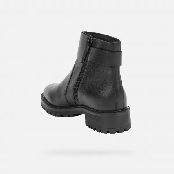  Dámske členkové čižmy GEOX HOARA G004352 ČIERNA 