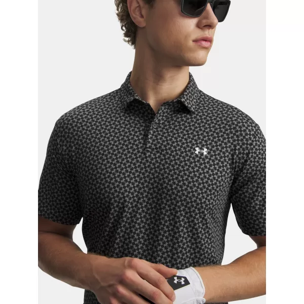  Pánske tričko UNDER ARMOUR T2G PRINTED POLO 6012304-001 ČIERNA 