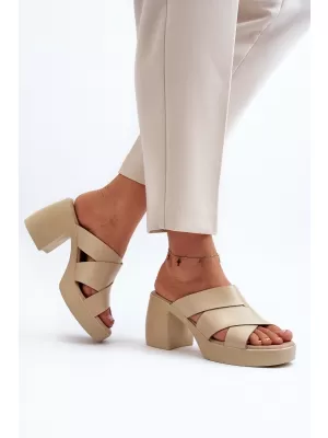 Dámske žabky ZAZOO 40373 BEIGE