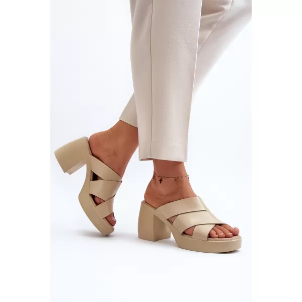  Dámske žabky ZAZOO 40373 BEIGE 