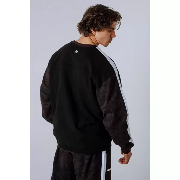  Pohodlná mikina s kapucňou POWER 903 DARK BROWN CAMO Nebbia 