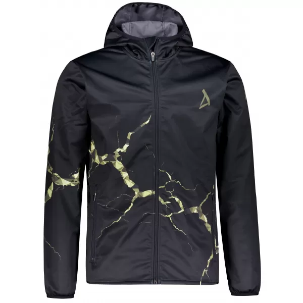  Pánska softshellová bunda premium ALTISPORT VOJ/ALM129JACK01 ČIERNA/MILITARY 