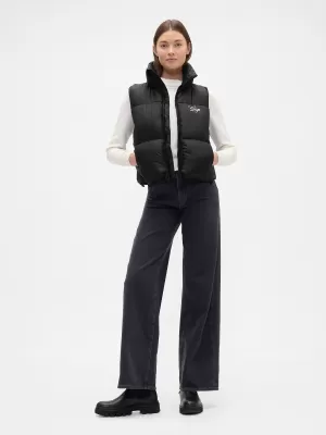 Dámska vesta GAP LOGO PUFFER VEST 818719-01 BASIC BLACK