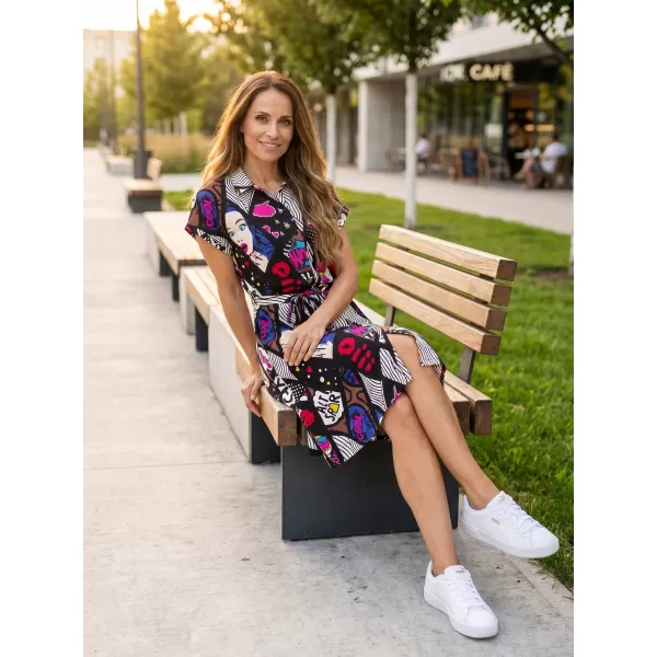  Dámske šaty ALTISPORT HANNYA ČIERNA/BIELA 