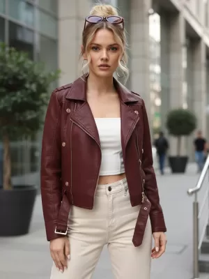 Dámska bunda DSTREET TY5640 ČERVENÁ