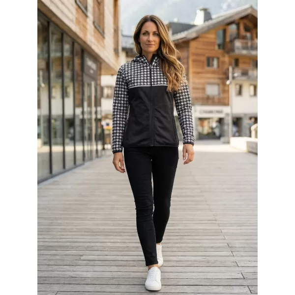  Dámska softshellová bunda premium ALTISPORT VOJ/ALW048JACK01 ČIERNOBIELA 