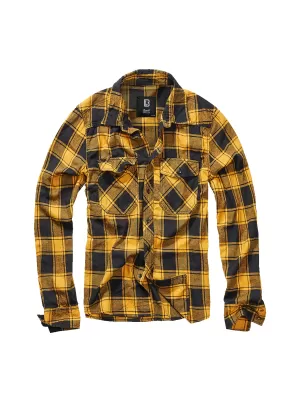 Pánska košeľa BRANDIT 4002 BLACK/YELLOW
