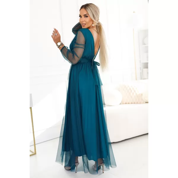  Dámske šaty NUMOCO 664-2 FĽAŠKOVO ZELENÁ 