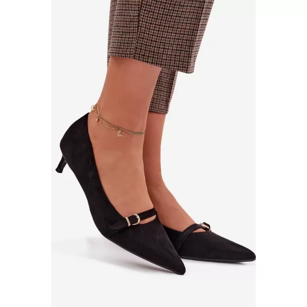  Dámske lodičky na podpätku BOTO PIRELA 42038 BLACK 