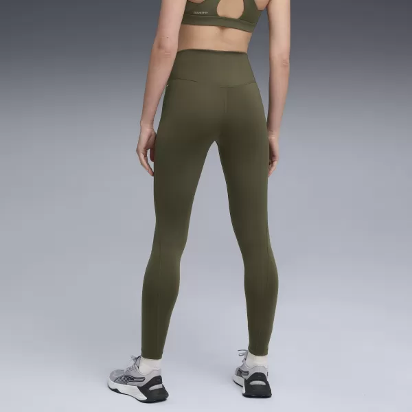  Dámske legíny PUMA W CLOUDSPUN TIGHT - HW FL 527452-70 TMAVÁ OLIVA 