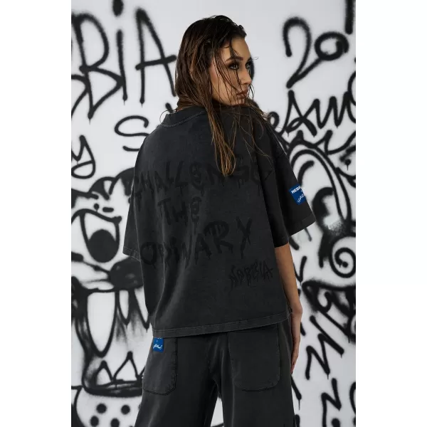  Dámske oversized tričko NEBBIA x Sexsdreams 813 BLACK 