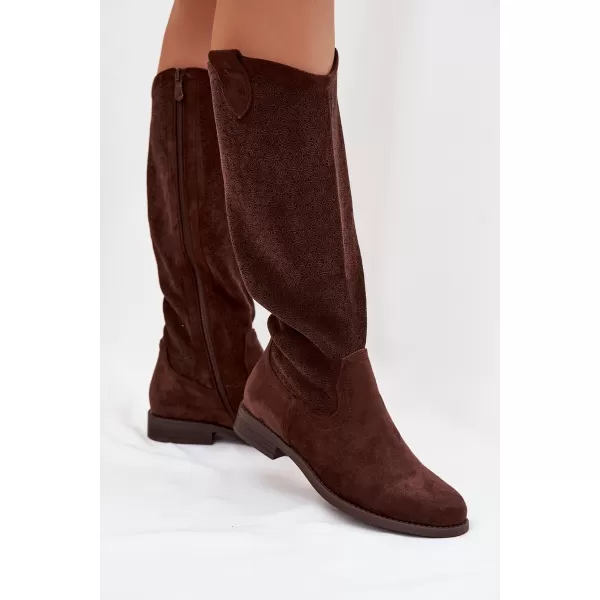  Dámske čižmy S.BARSKI HY61-8022 BROWN 