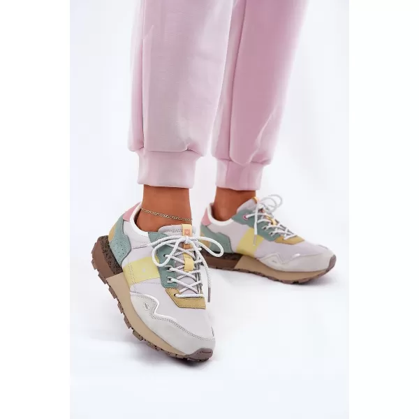  Dámske topánky BIG STAR RR274244 YELLOW/GREY Big Star Shoes 