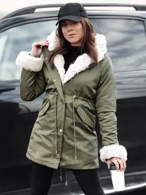 Dámska bunda DSTREET TY4782 ZELENÁ