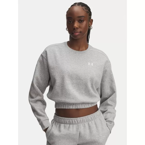 Dámska mikina UNDER ARMOUR UA RIVAL FLEECE PIPED CREW 6007035-011 SIVÁ 