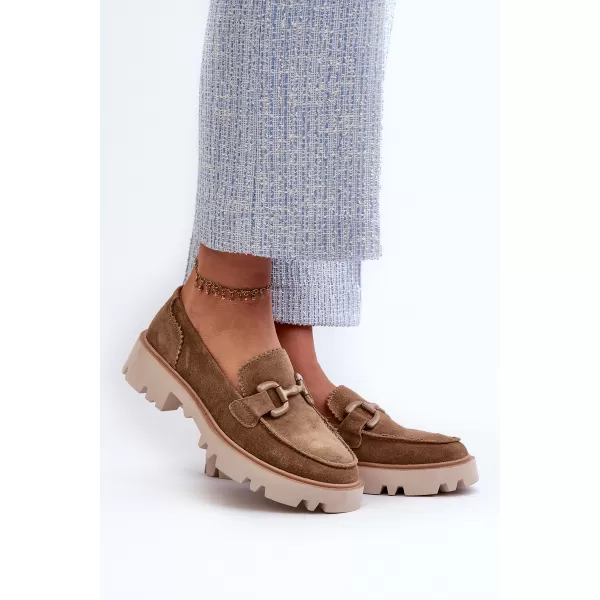  Dámske mokasíny D&A TW117 BROWN 