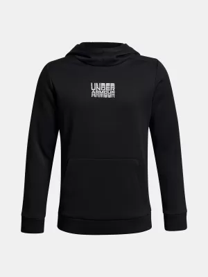 Chlapčenská mikina UNDER ARMOUR UA ARMOUR FLC RETRO GRPHC HD 6003812-001 ČIERNA
