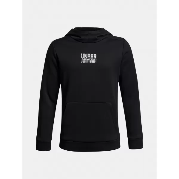  Chlapčenská mikina UNDER ARMOUR UA ARMOUR FLC RETRO GRPHC HD 6003812-001 ČIERNA 