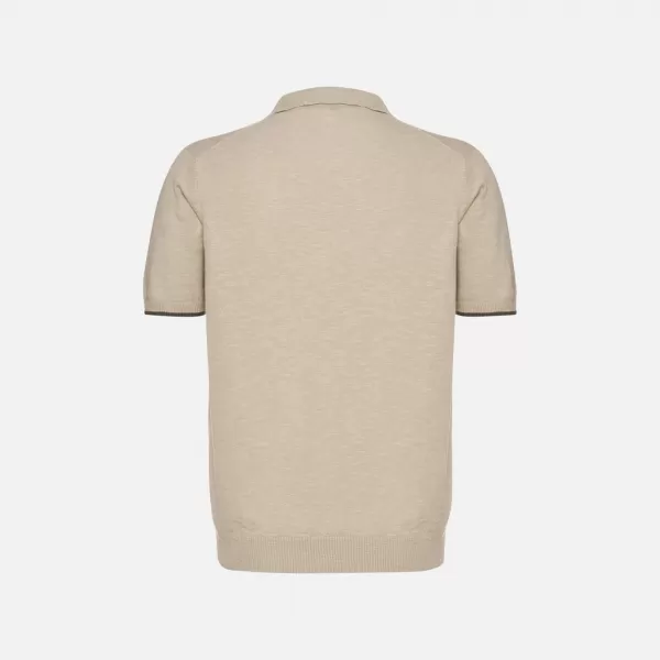  Pánske tričko GEOX KNIT G012318 BÉŽOVÁ 