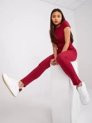 Dámske tepláky BASIC FEEL GOOD RV-DR-3589.06X BURGUNDY