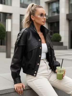 Dámska bunda DSTREET TY5646 ČIERNA